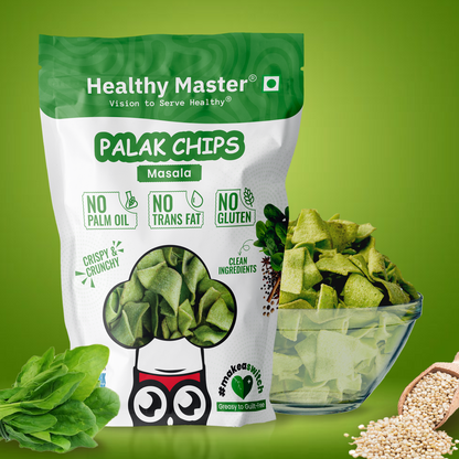 Palak & Blackgram (Urad) Chips - Light and Crispy (Spice Magic)