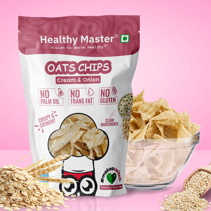 Oats Chips - Light and Crispy (Cream and Onion)