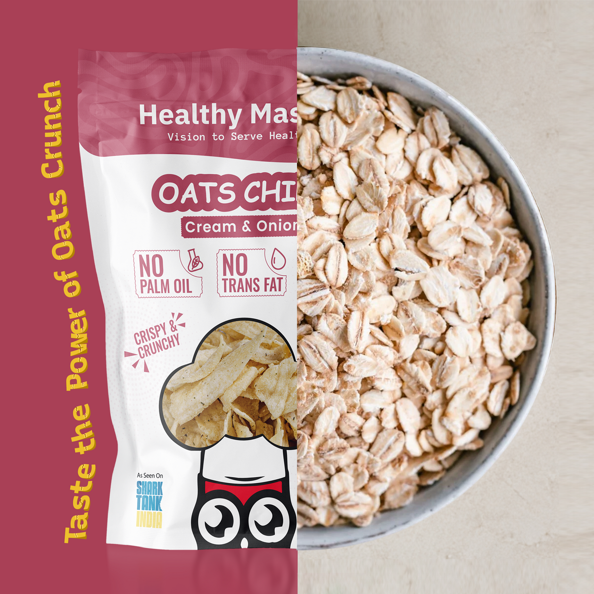 Oats Chips - Light and Crispy (Cream and Onion)