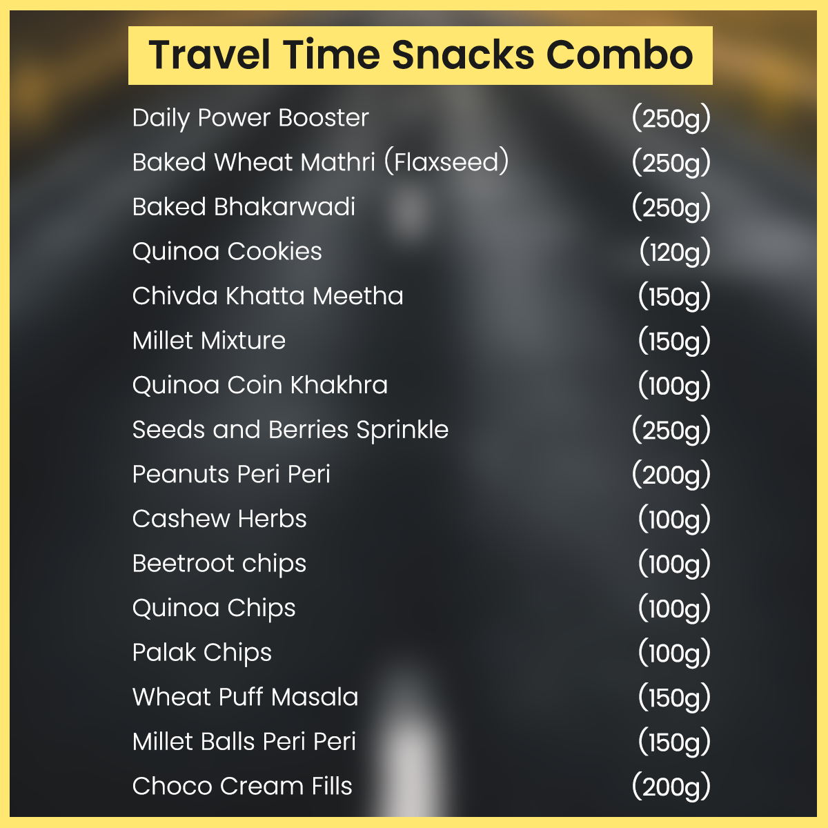 Travel Time Snacks Combo