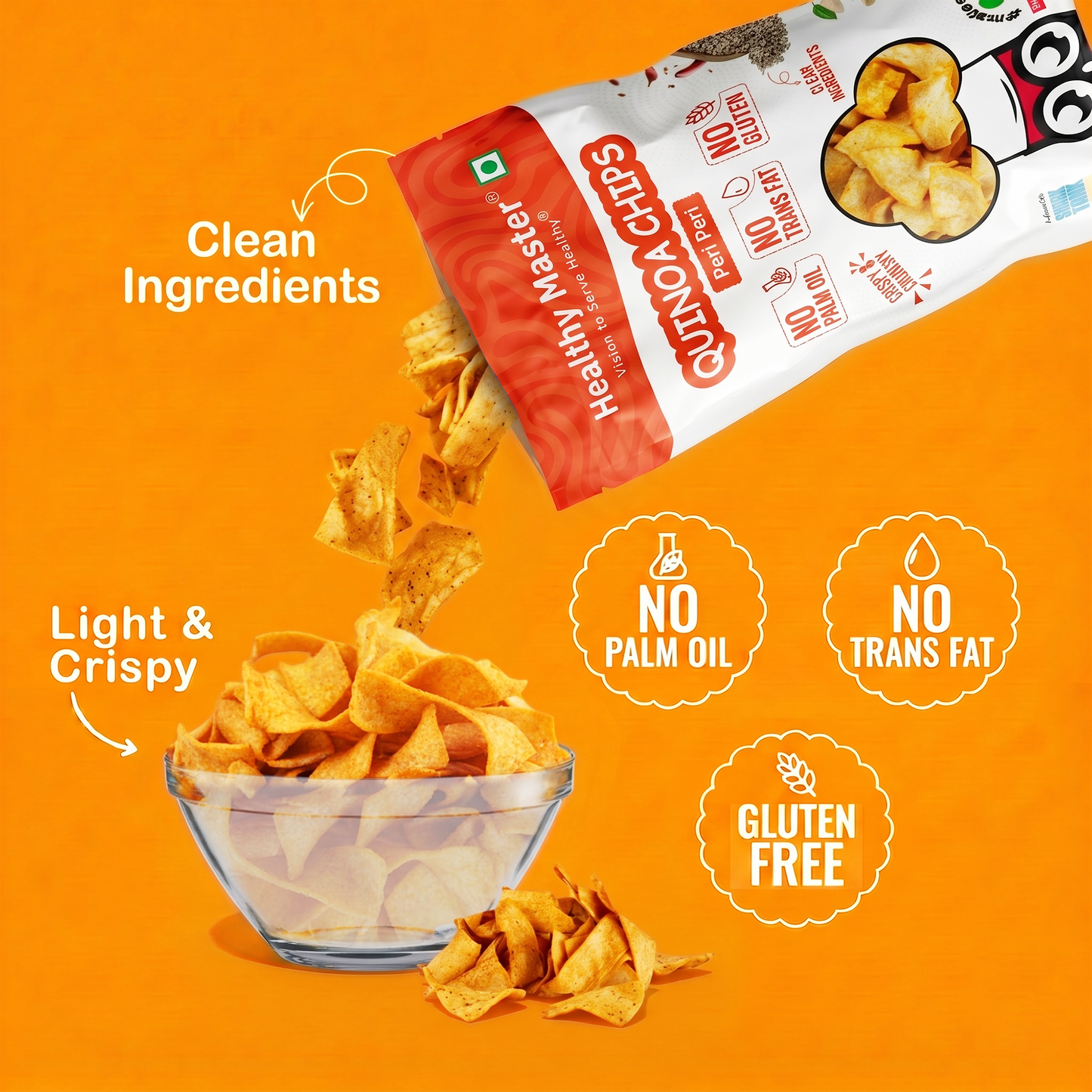 Quinoa Chips - Light and Crispy (Peri-Peri)