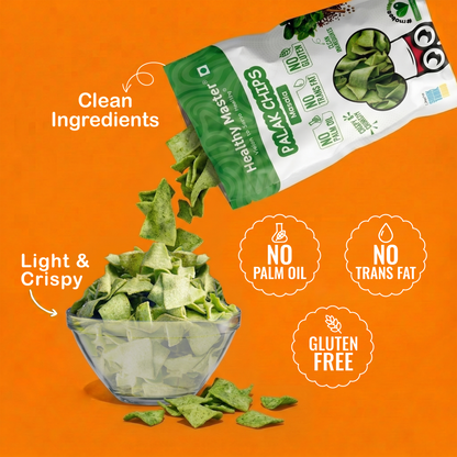Palak & Blackgram (Urad) Chips - Light and Crispy (Spice Magic)