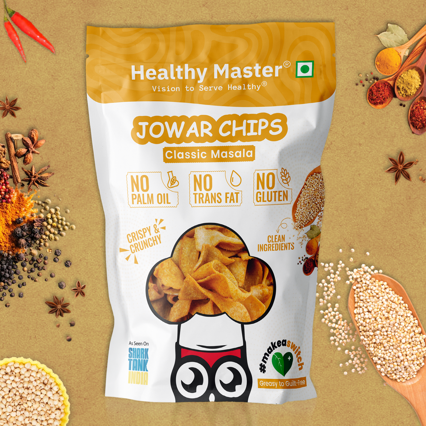 Jowar Chips - Light and Crispy (Classic Masala)