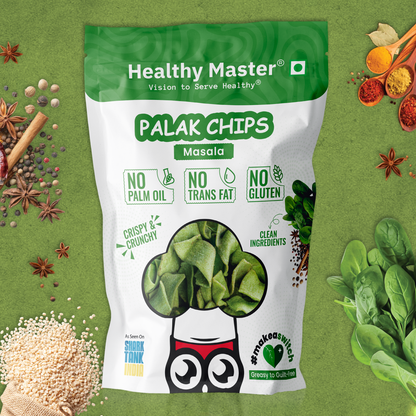 Palak & Blackgram (Urad) Chips - Light and Crispy (Spice Magic)