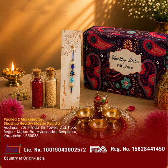 Opulent Ties 10 Items for Rakhi gift Hamper For Brother