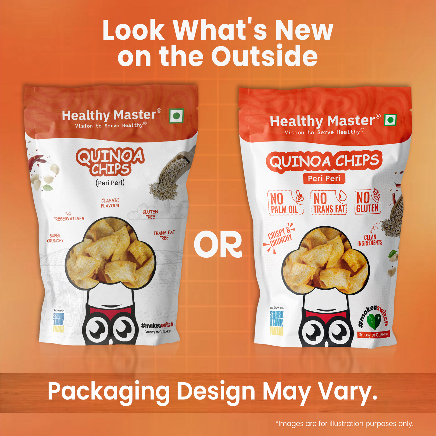 Quinoa Chips - Light and Crispy (Peri-Peri)