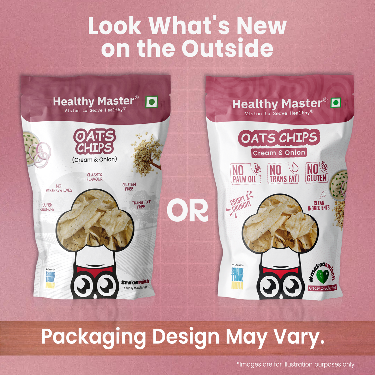 Oats Chips - Light and Crispy (Cream and Onion)