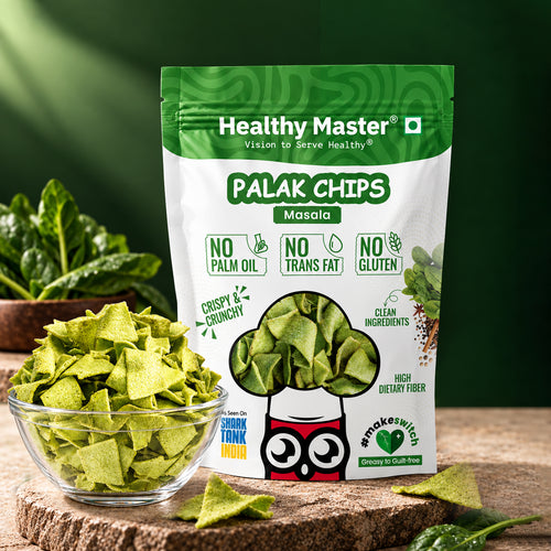 Palak & Blackgram (Urad) Chips - Light and Crispy (Spice Magic)