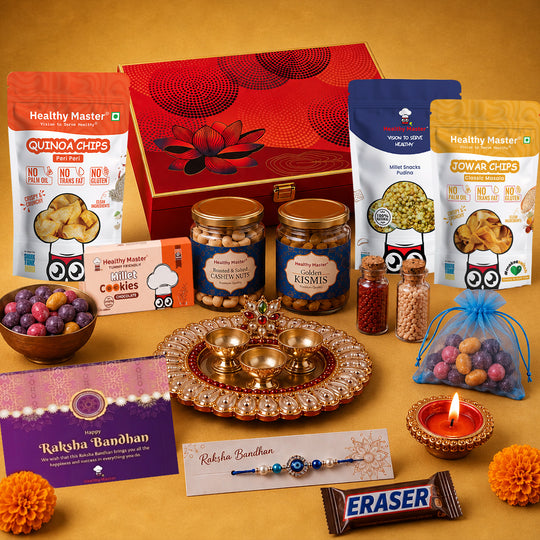 Heritage Rakhi Hamper – Premium Rakhi Gift Hamper | 16 Handpicked Treasures, Including 4 Special Rakhis, for a Celebration Rooted in Love & Tradition 🎁✨