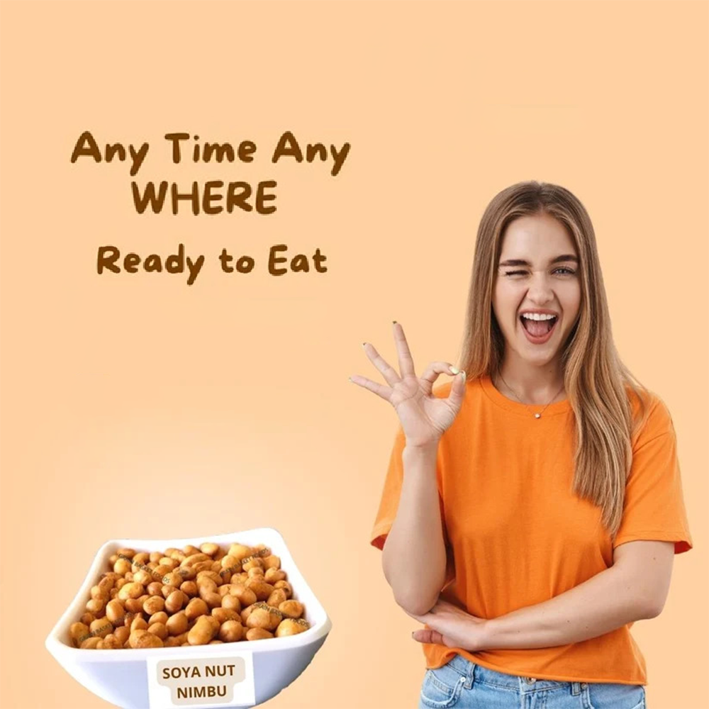Roasted Soya Nuts - Lemon (Nimbu) Flavour