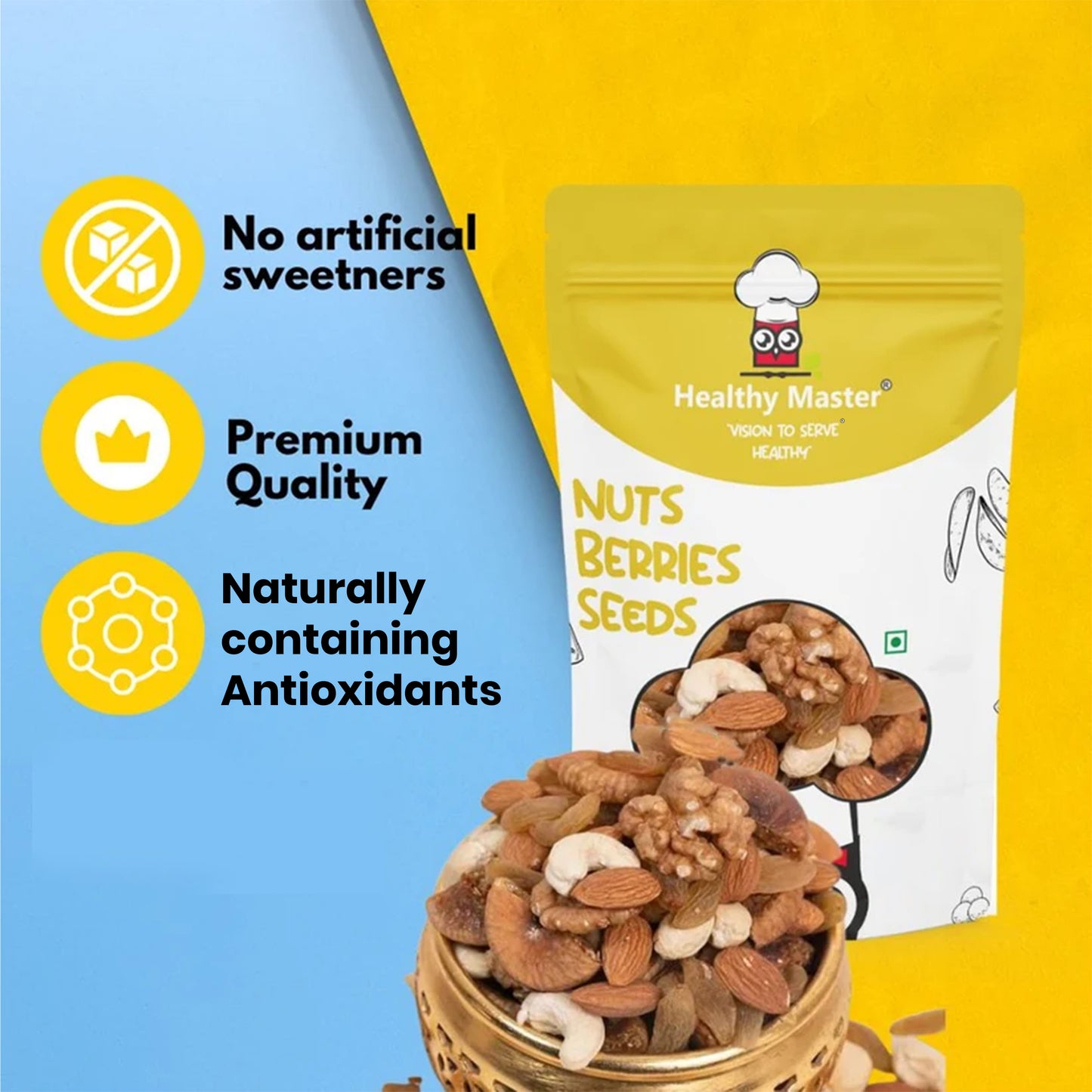 Mixed Dry Fruits - (Figs, Raisins, Almond, Cashew, Walnut)
