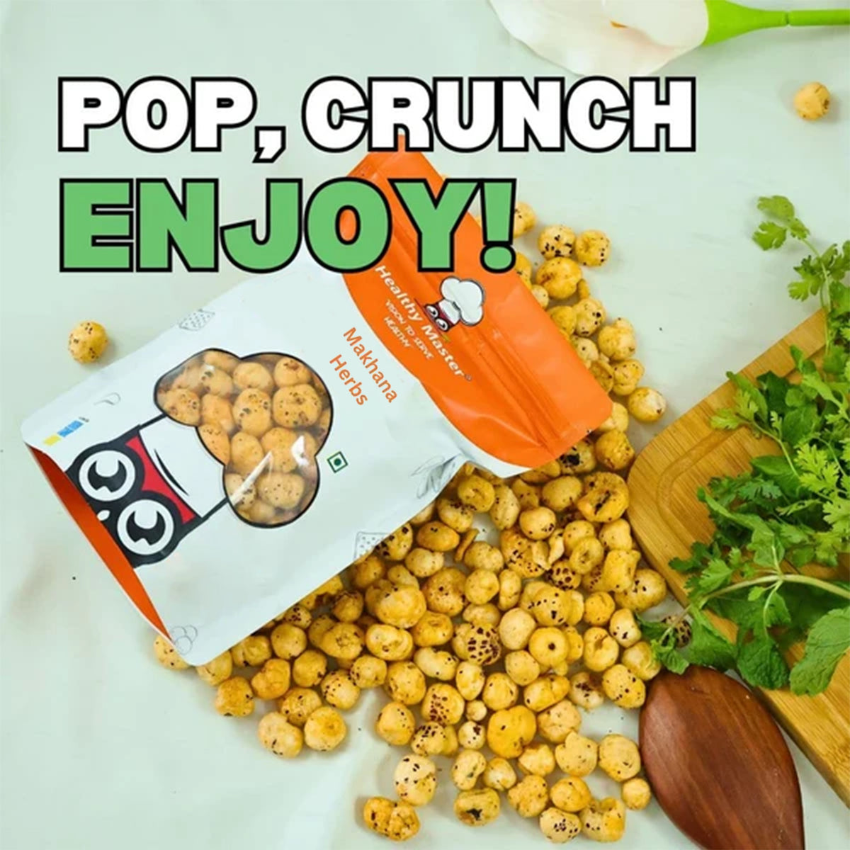 Crispy Fox Nuts (Makhana) - Herbs & Cheese Flavour