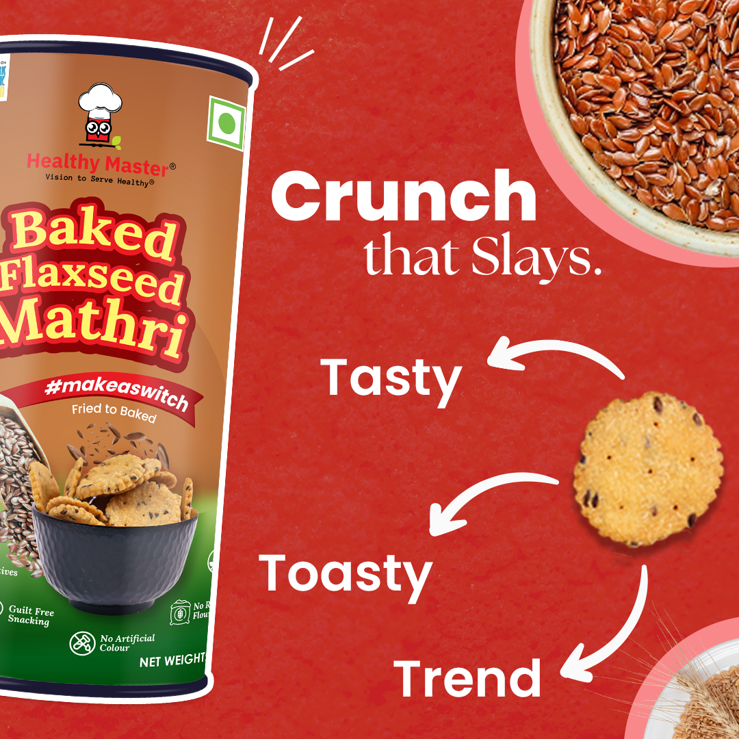 Wheat Mathri - Baked with Flax Seeds