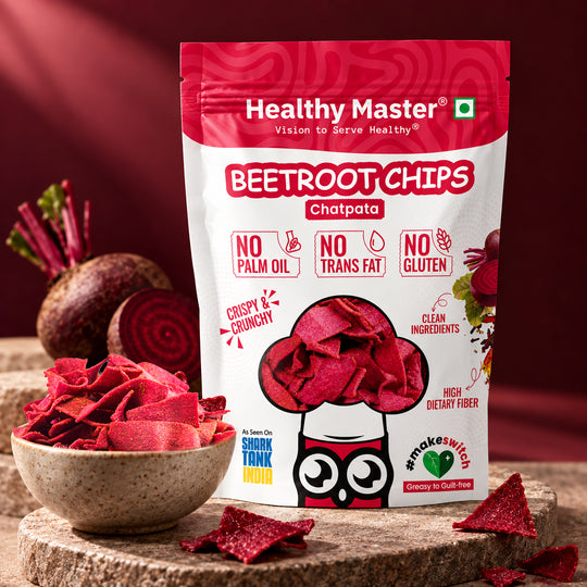 Beetroot Chips - Light and Crispy (Chatpata Spice)