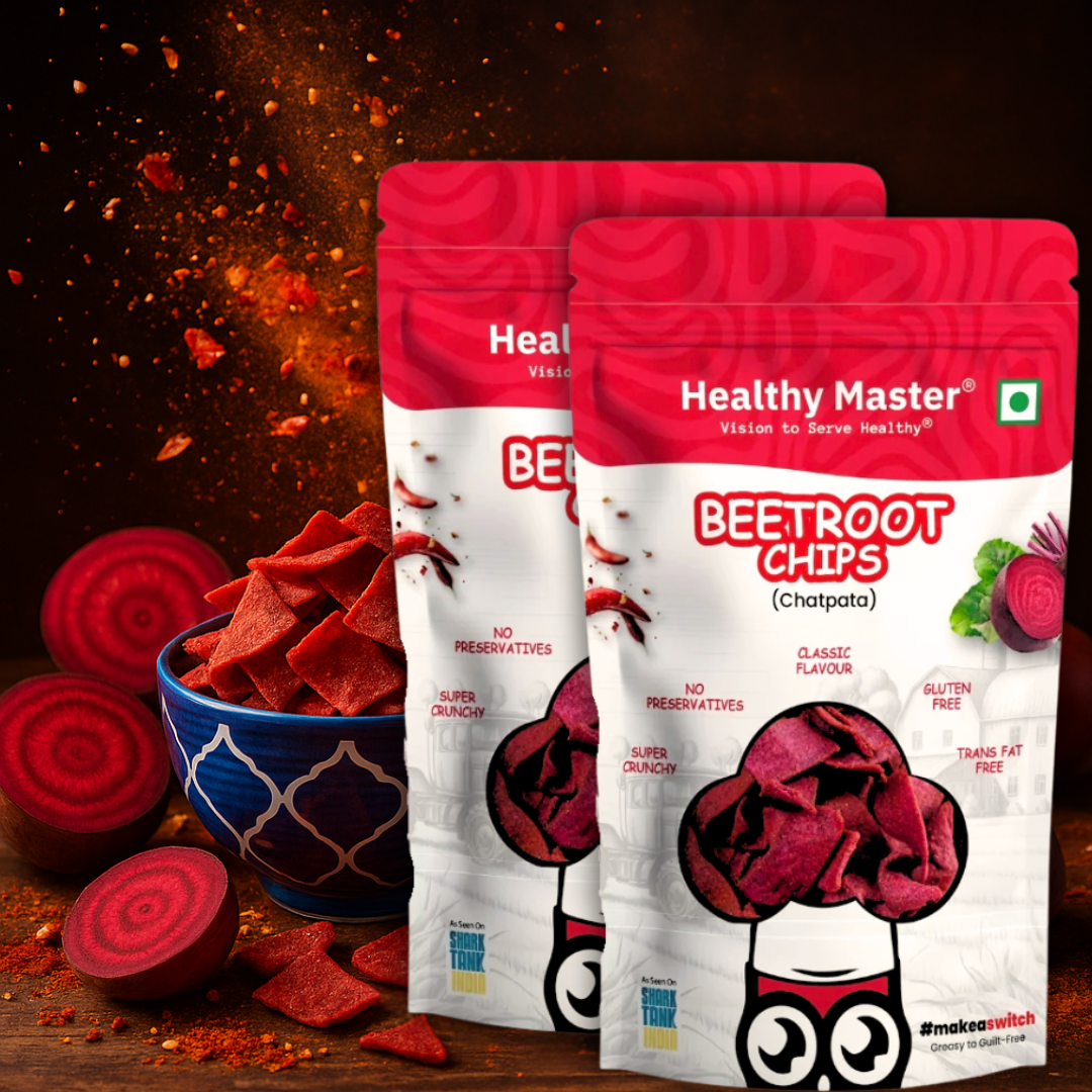 Beetroot Chips - Light and Crispy (Chatpata Spice) - (Pack of 2)