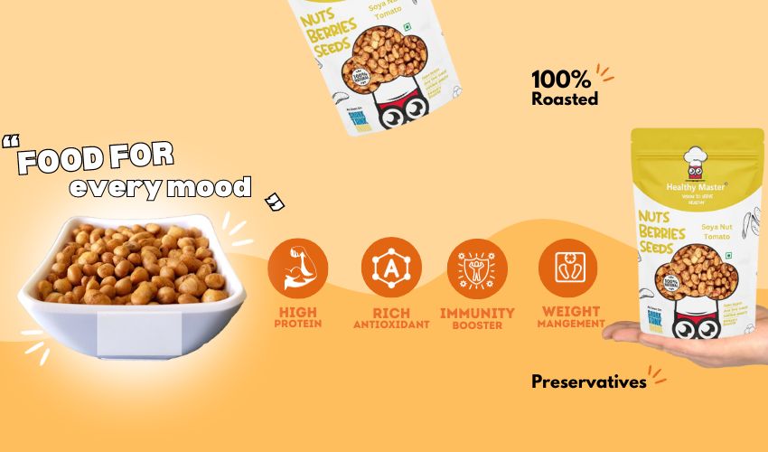 Roasted Soya Nuts: Buy Roasted Soya Nuts Online at Best Price in India - Healthy Master