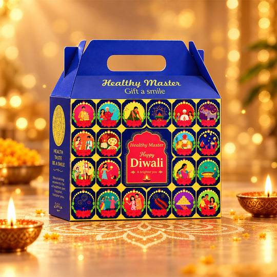 Diwali Dhamaka Gift Box | Festive Snack Hamper with Rangoli & Diyas