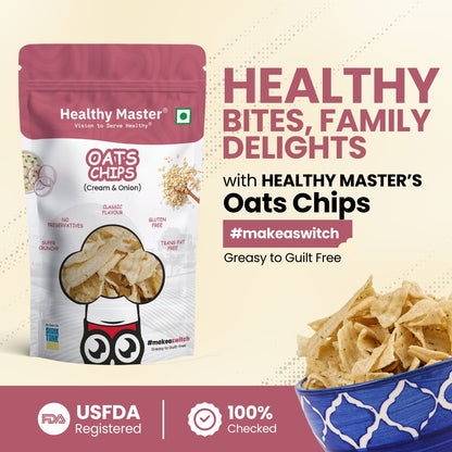 Oats Chips - Light and Crispy (Cream and Onion)