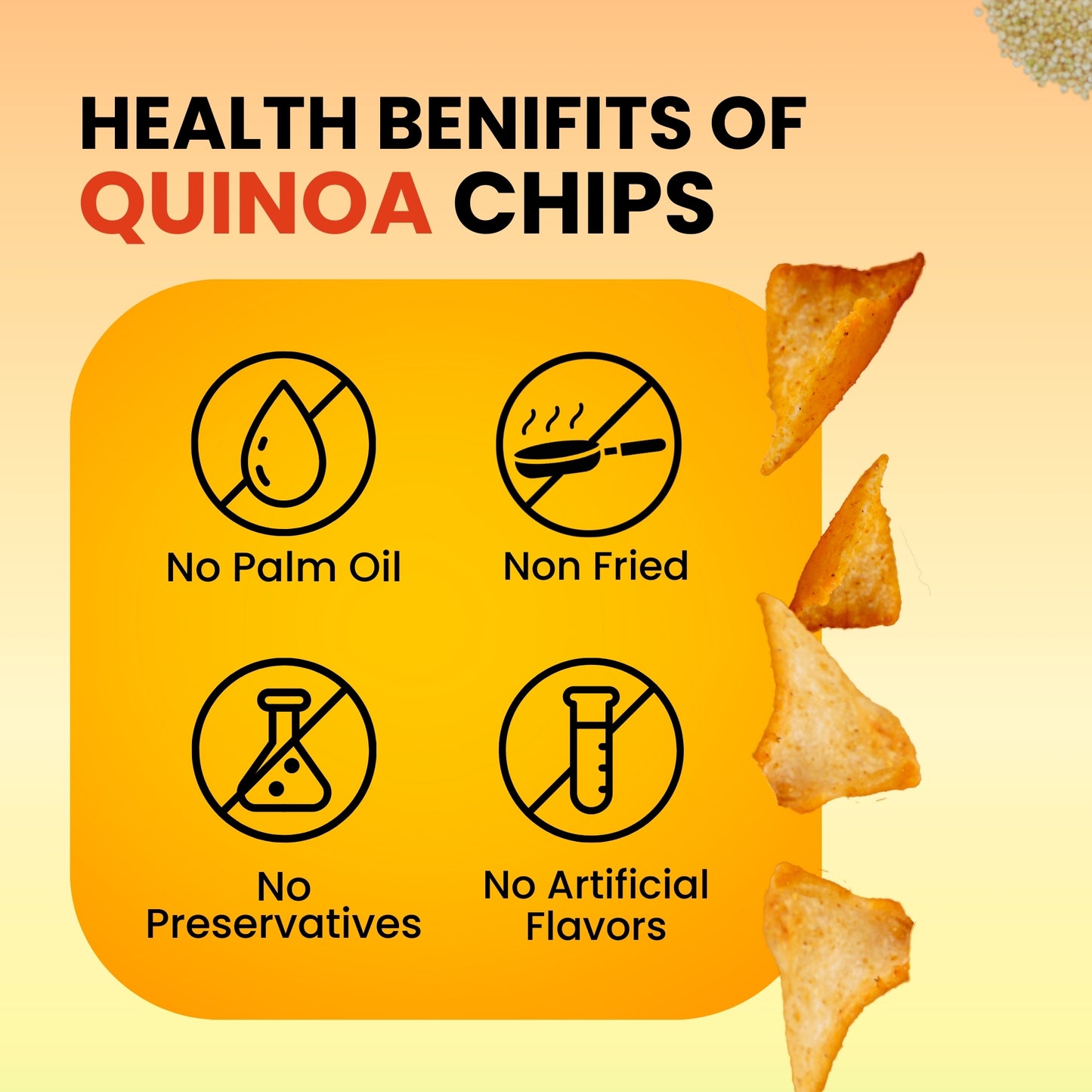 Quinoa Chips - Light and Crispy (Peri-Peri)