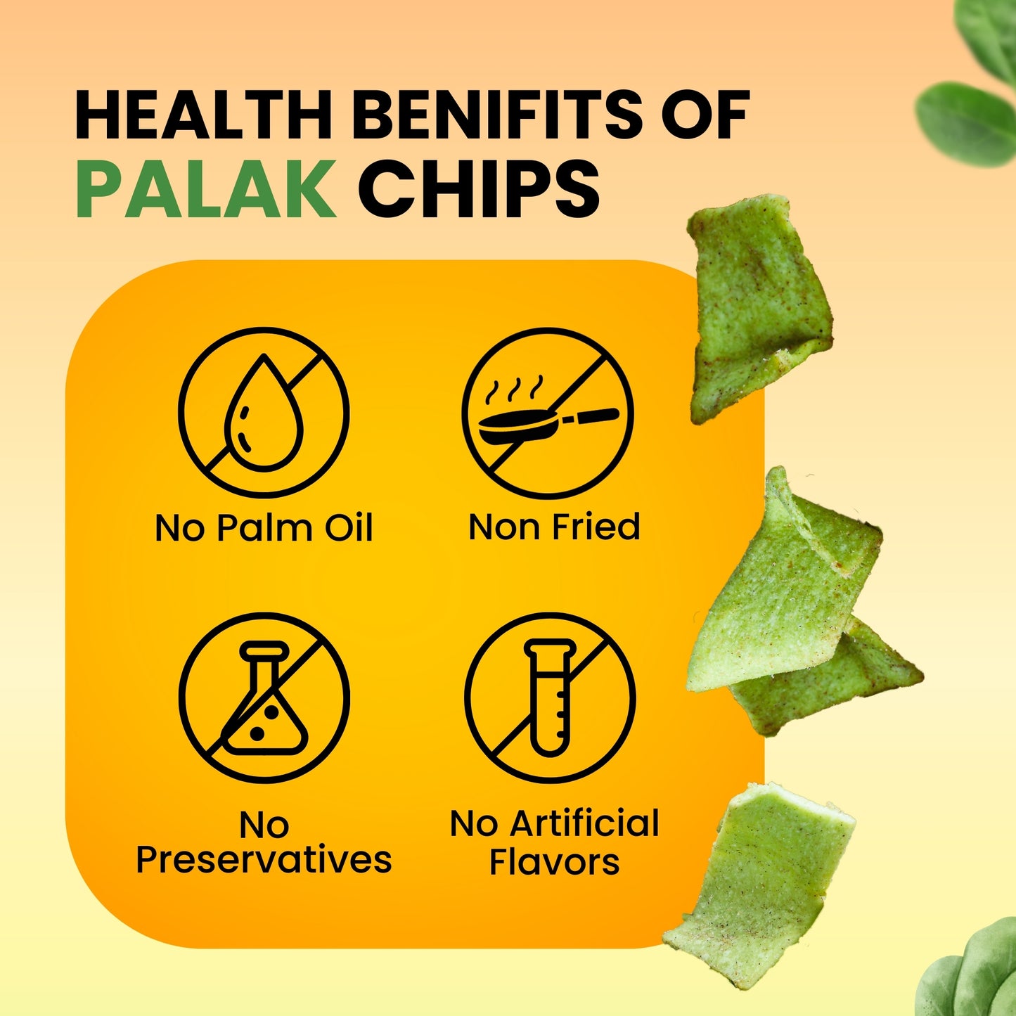 Palak & Blackgram (Urad) Chips - Light and Crispy (Spice Magic)