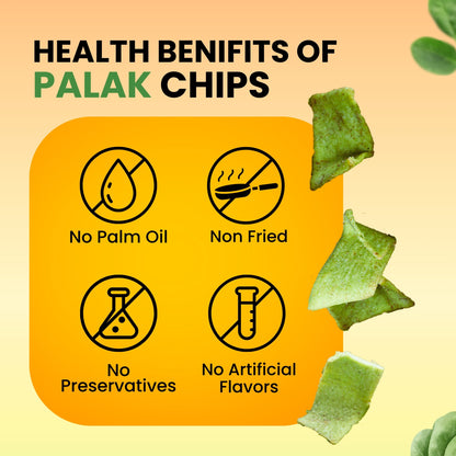 Palak & Blackgram (Urad) Chips - Light and Crispy (Spice Magic)