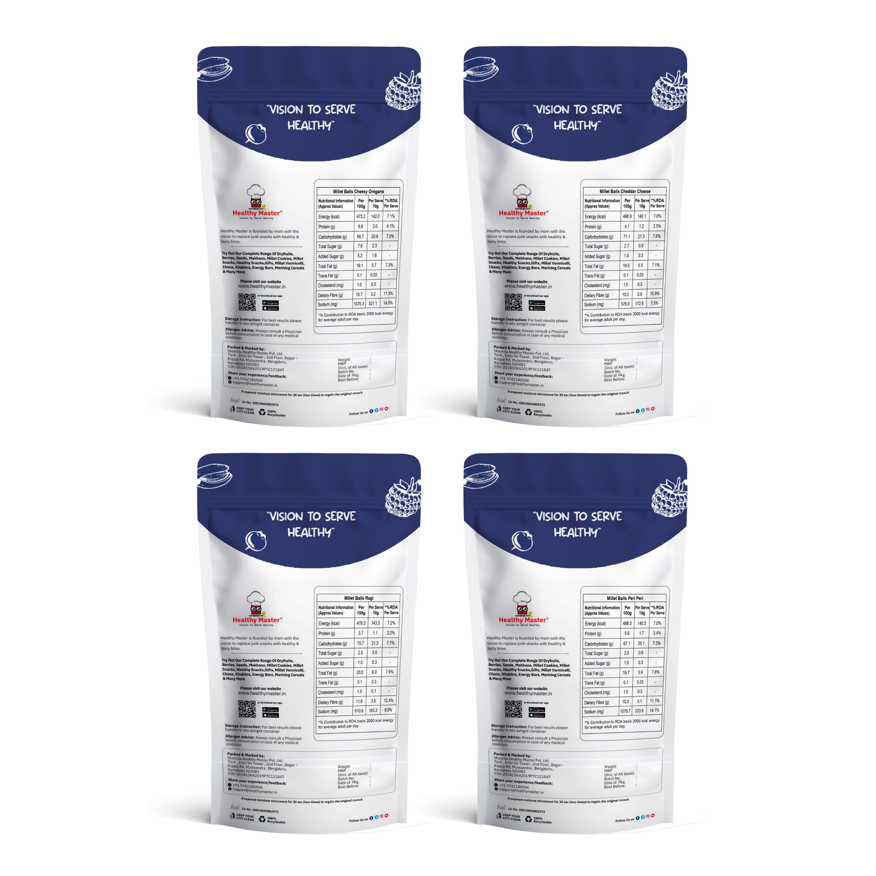 Healthy Millet Balls Combo  (Each 100gm)