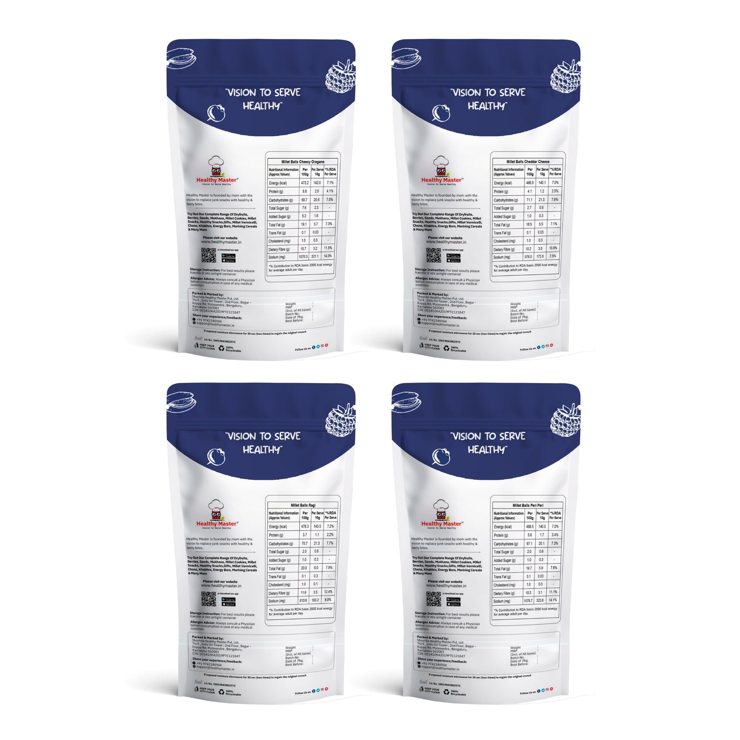 Healthy Millet Balls Combo (Each 25gm)