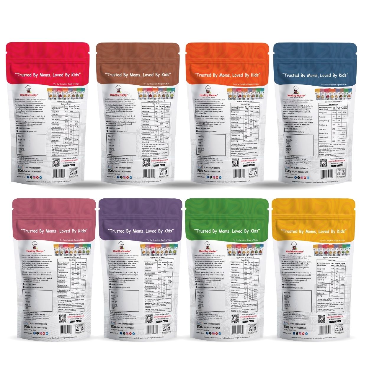 Light and Crispy Chips Combo (Pack of 8) (Each 100gm)