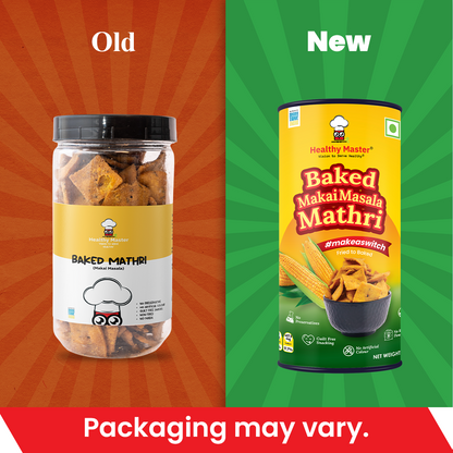 Baked Makai Mathri -  Masala Flavour (Spicy)