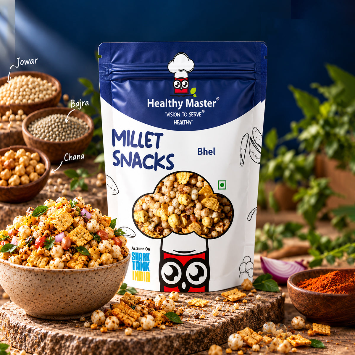 Millet Bhel - Made from Jowar, Bajra, Chana