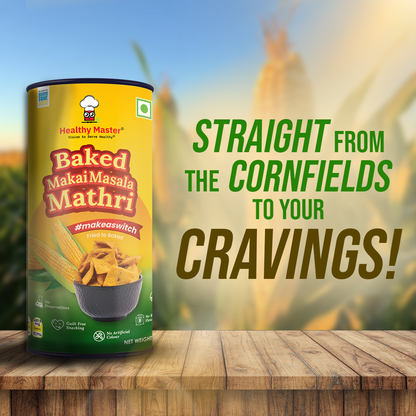 Baked Makai Mathri -  Masala Flavour (Spicy)