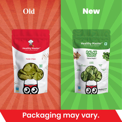 Palak & Blackgram (Urad) Chips - Light and Crispy (Spice Magic)