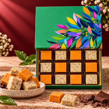 Pure Treats Box | Butterscotch, Pista & Rose Bites Diwali Gift Box