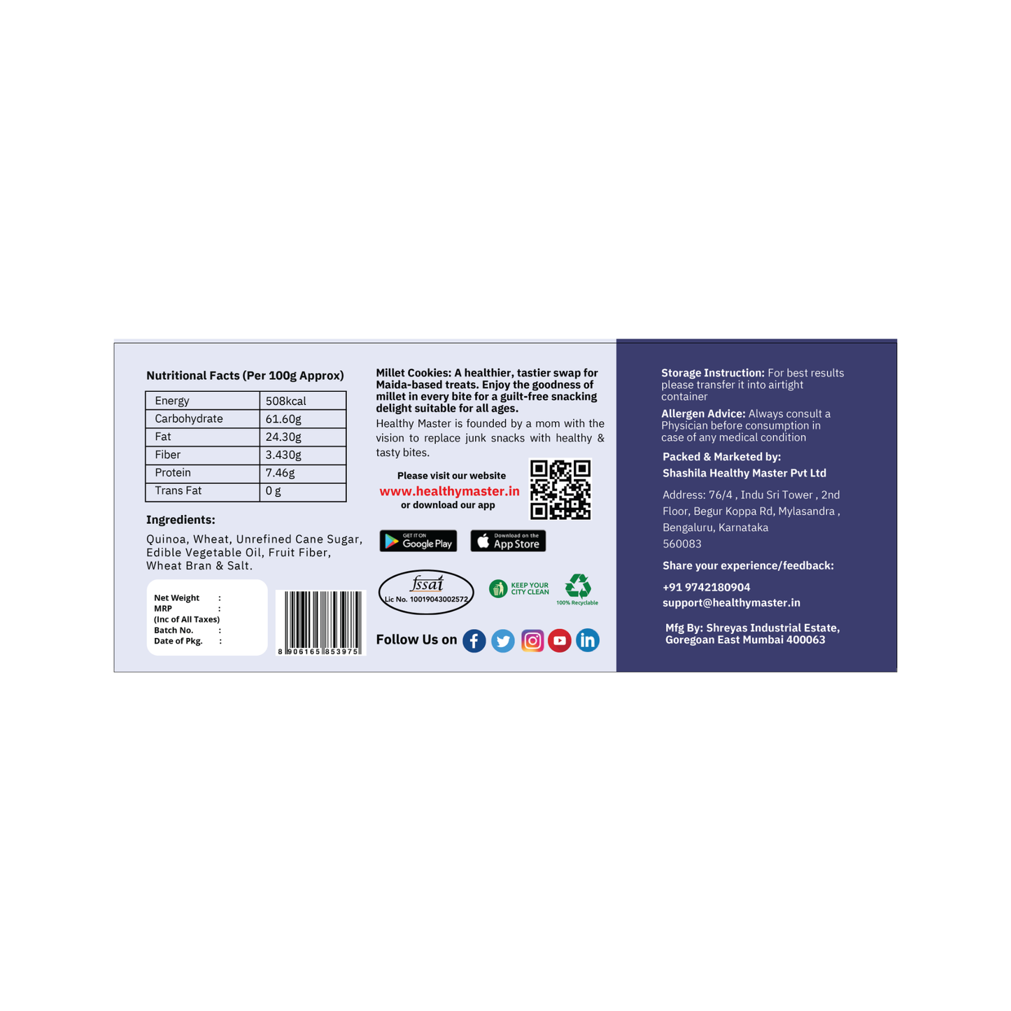 Quinoa Cookies and Biscuits