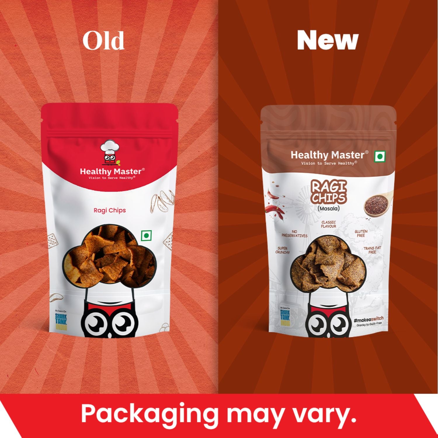 Ragi Chips - Light and Crispy (Traditional Spice)