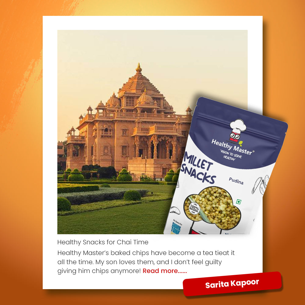 “Healthy Master’s baked chips have become a tea time treat that we eat all the time. My son loves them, and I don’t feel guilty giving him chips anymore! I also love that they don’t compromise on taste. Bachpan ki yaadon jaise flavors, but with a healthy twist!”