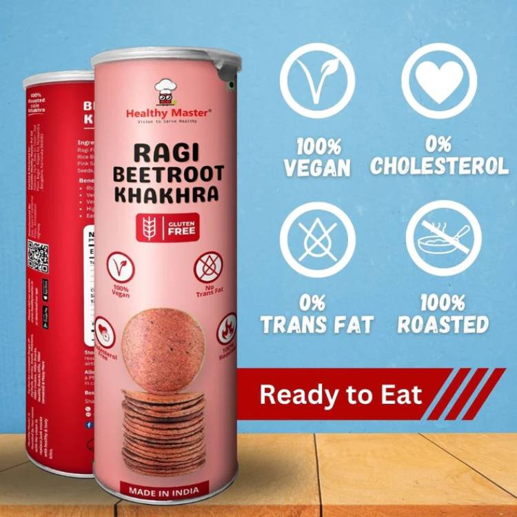 Roasted Ragi Beetroot Khakhra - Coin Sized