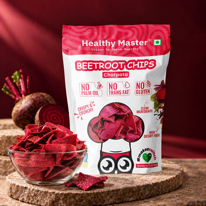Beetroot Chips - Light and Crispy (Chatpata Spice)