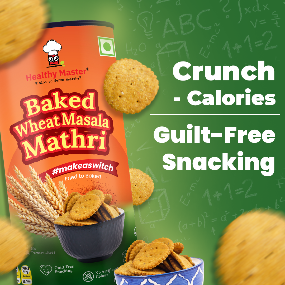 Wheat Mathri - Baked & Masala Flavour (Spicy)