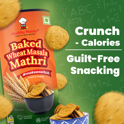Wheat Mathri - Baked & Masala Flavour (Spicy)