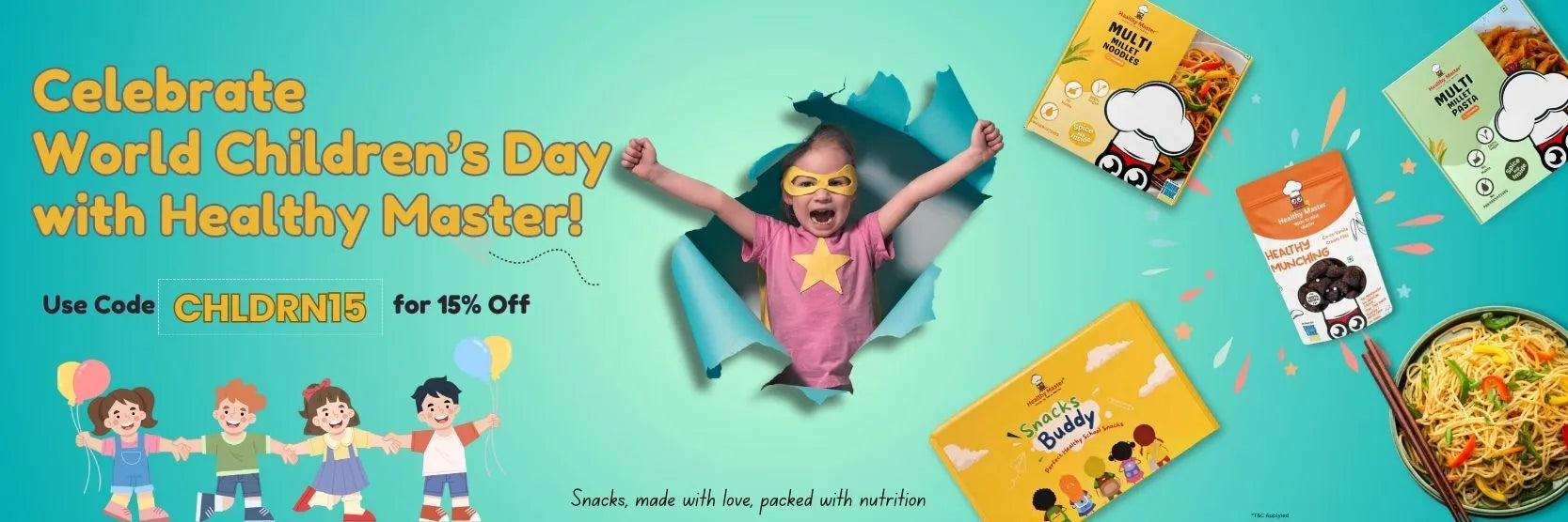 World Children Day with Healthy Master, Healthy Snacks for kids