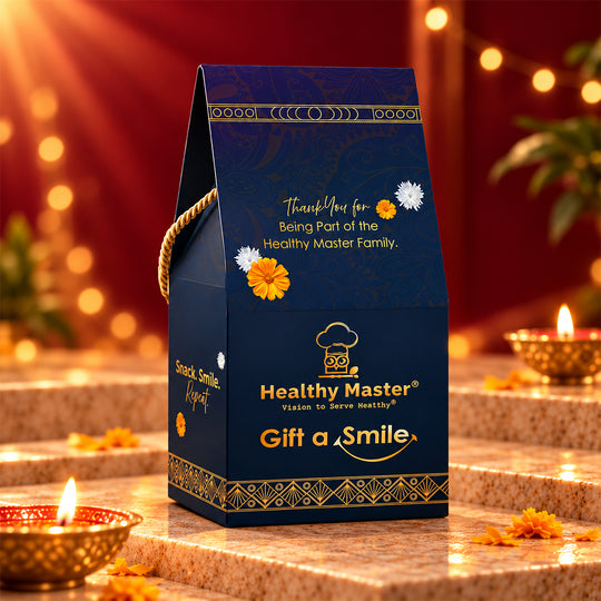 Gift a Smile Diwali Gift Box | Festive Snack Hamper with Diyas