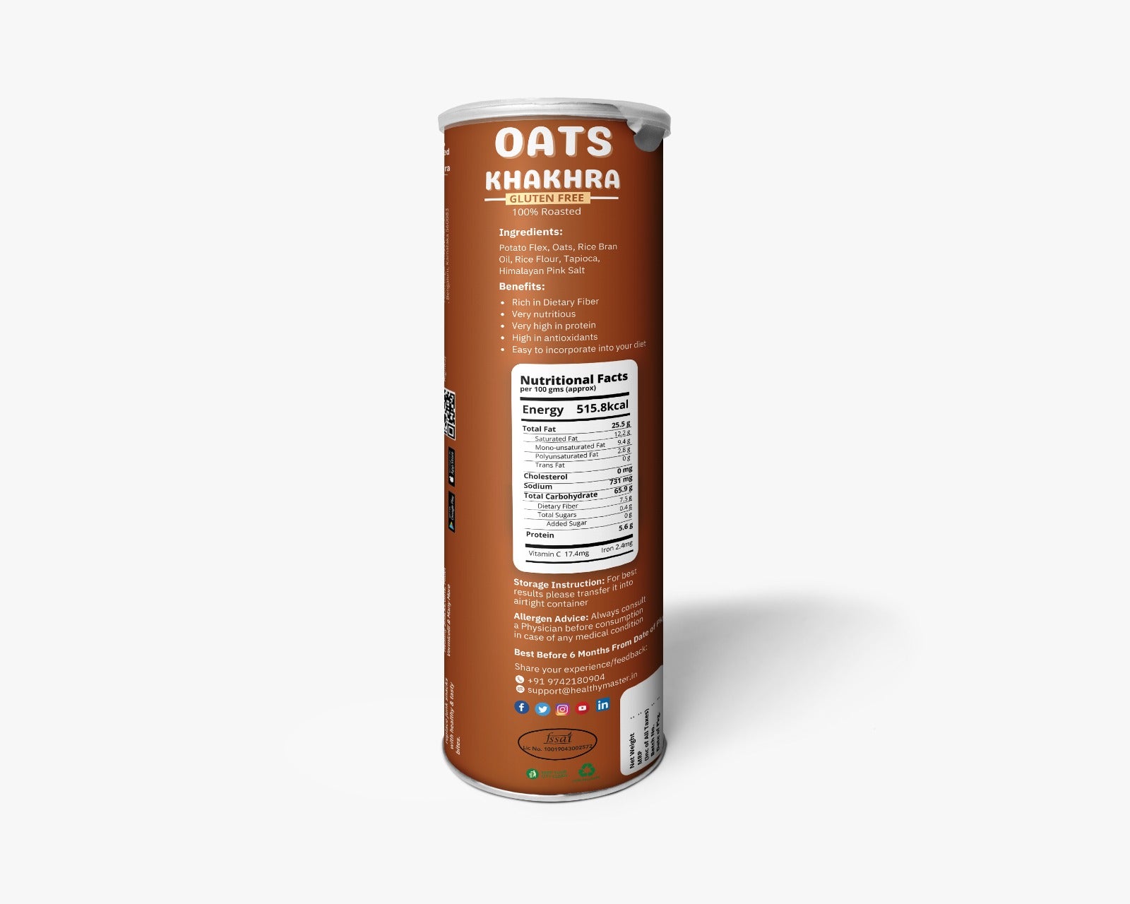 Roasted Oats Khakhra - Coin Sized