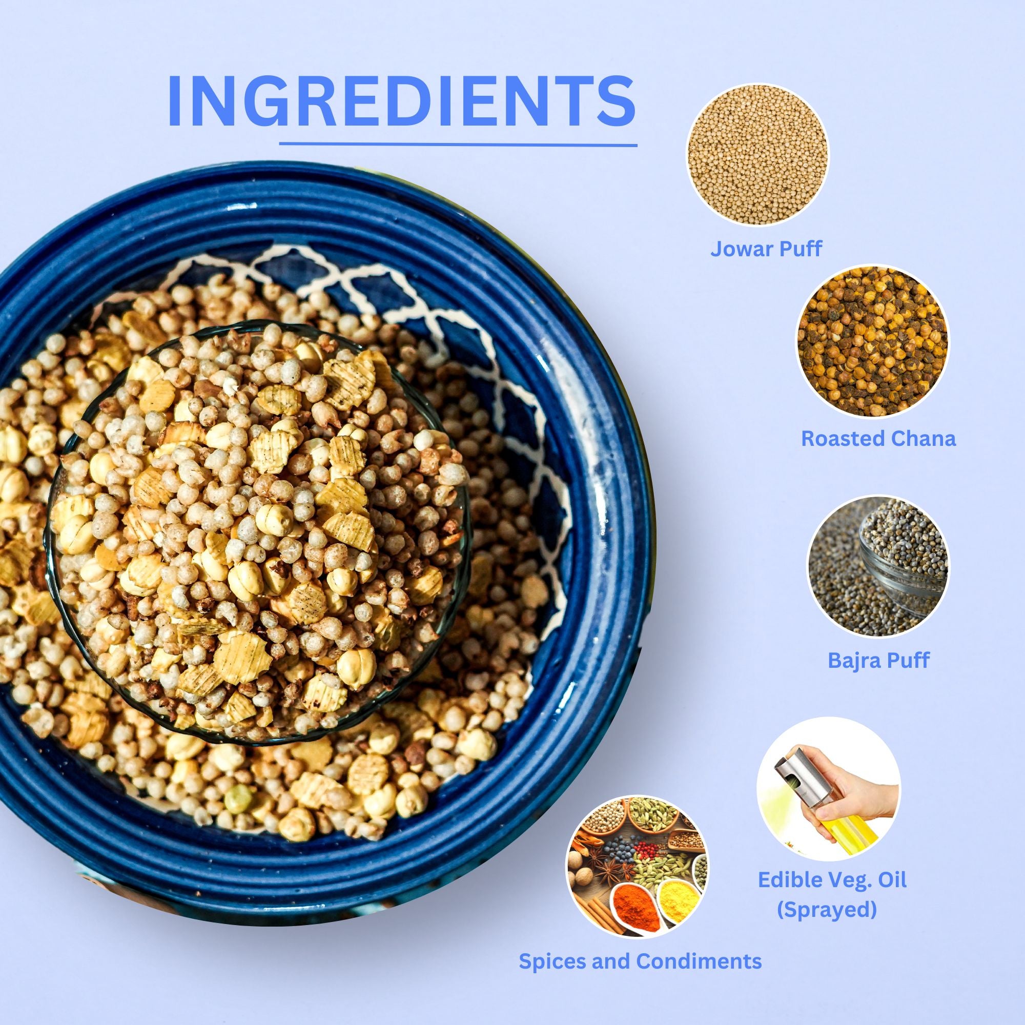 Millet Bhel - Made from Jowar, Bajra, Chana