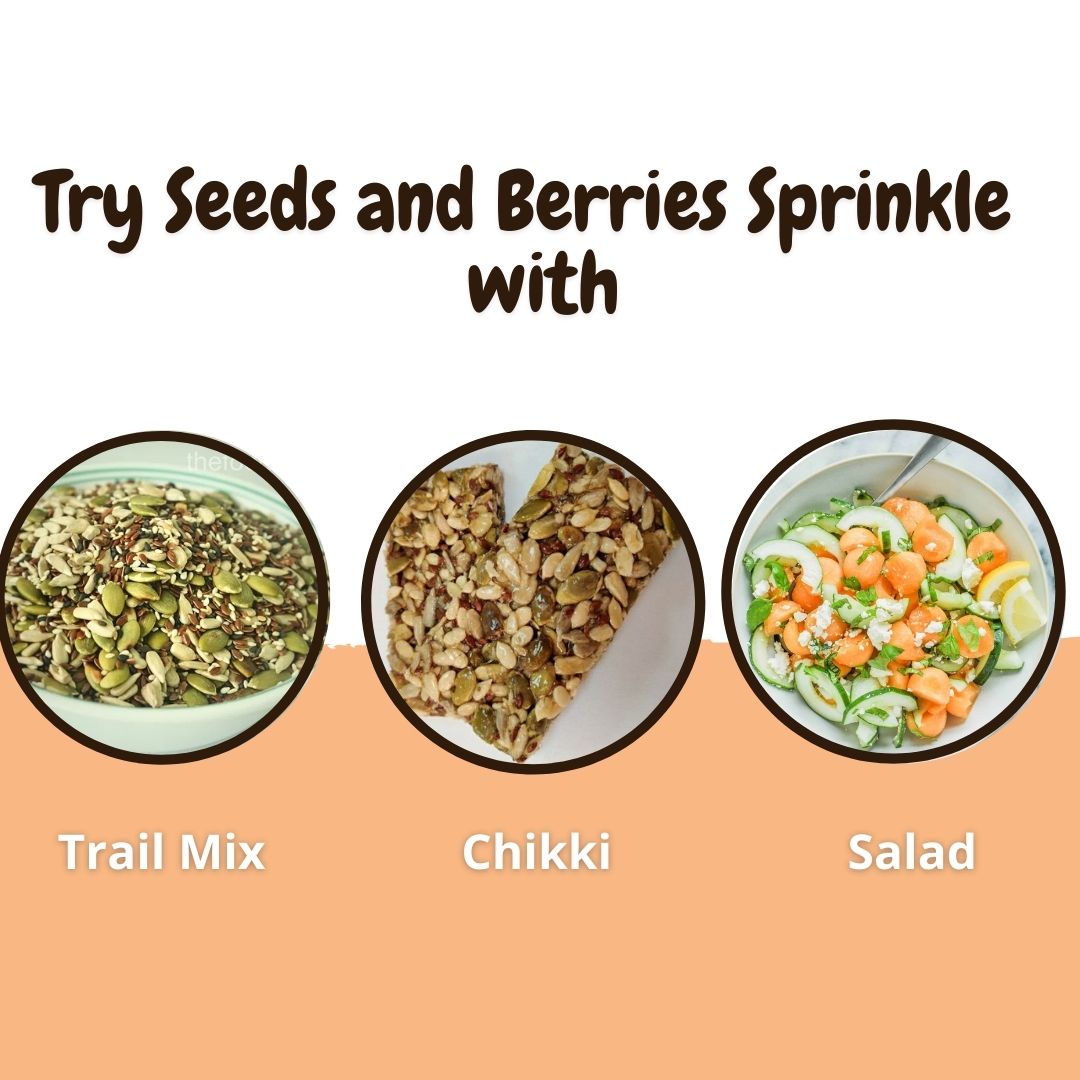 Order Online Detox Mix & Berries India, Fruits and Seed Mix Seed & Berries Sprinkle Jar, Buy Mixed Seeds and Berries Jar Online