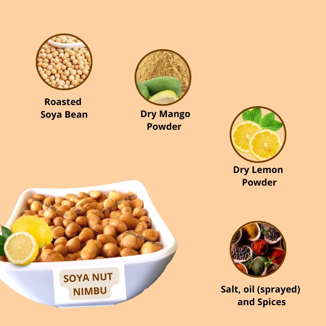 Buy Best  Soya Nuts Nimbu Online At Best Price India, Order  Nimbu Flavoured Roasted Soya Nuts Online 