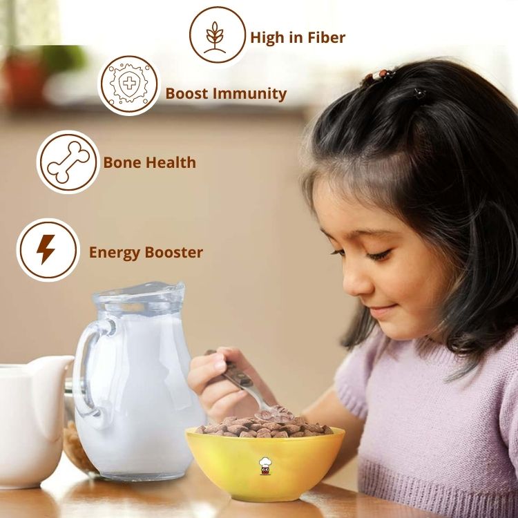 Buy Kids Favourate High Fiber Co Co Vanilla Cream Fills Cereal Online For Breakfast | Order Healthy Morning Nutritious Grains Cereal Online